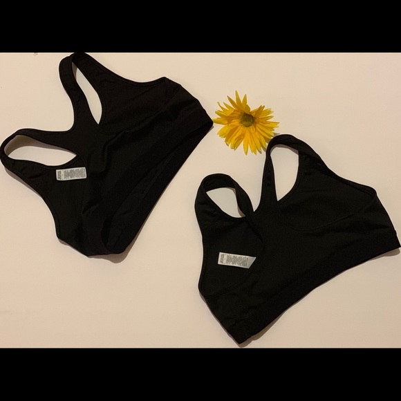 New Nike Dri-FIT Medium Sports Bra Black 2 for 30 - Picture 2 of 3